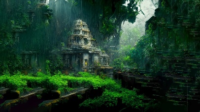 治愈护眼雨天森林遗迹