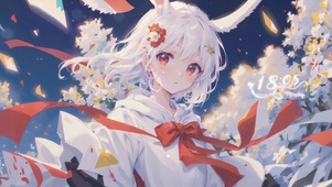 可爱白兔少女