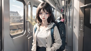 清纯列车少女