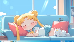 躺平的美少女