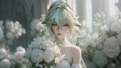 梦幻治愈鲜花女孩