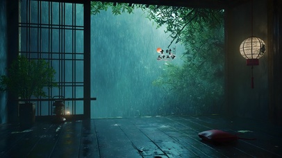 江南雨夜竹林深