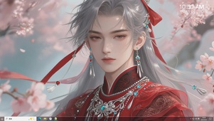 花海中的少年