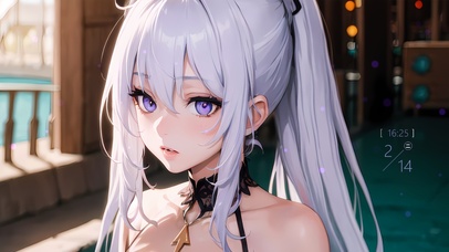 可爱紫发治愈女神