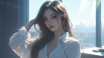 4K夏日休闲慵懒美女 午后23