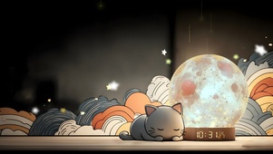 星河入喵梦（月球音频频谱）