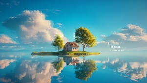 湖中的小屋