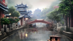 雨中水乡