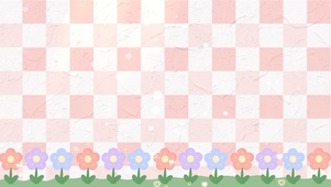 格子油画小花