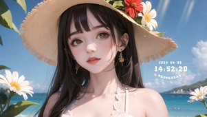 4k可爱夏日女孩