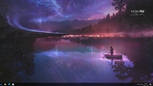 湖畔星空主题