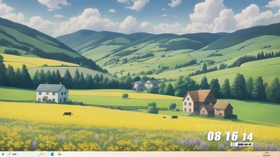 白云花草树木桌面主题