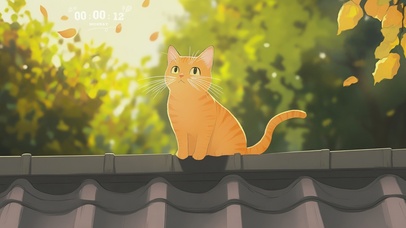 4K秋日下的小猫咪