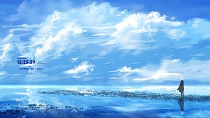 蓝色海边