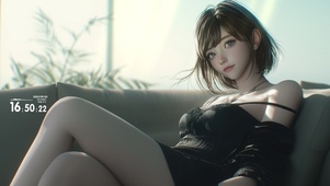 短发俏皮女孩