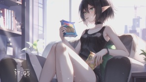 可爱精灵女孩