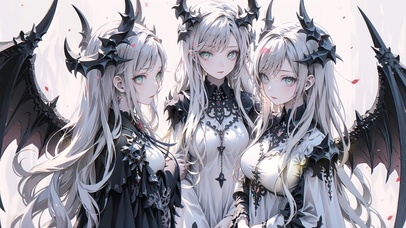 动漫美女-魔女三姐妹