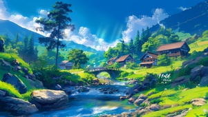 绿色护眼 宁静乡村