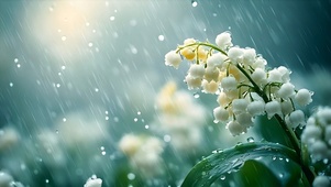 雨中铃兰花