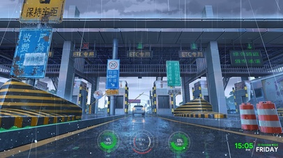 4K雨中动漫收费站（真实时间）