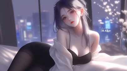 清纯吊带裙女孩