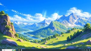 4K山谷牧场草地