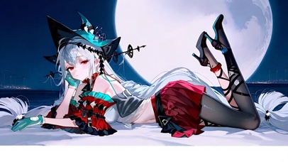 趴着的黑丝少女-浊心斯卡蒂