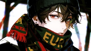 围巾褶皱里的冬日私语