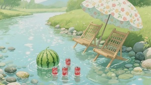 夏日清凉小溪