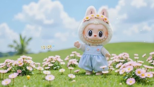 可爱草地labubu