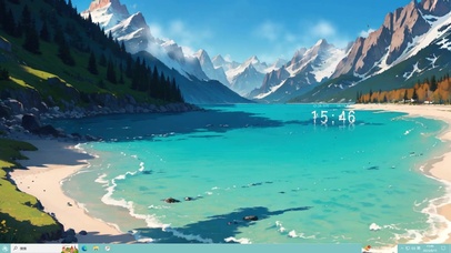 雪山湖面—【主题桌面】 