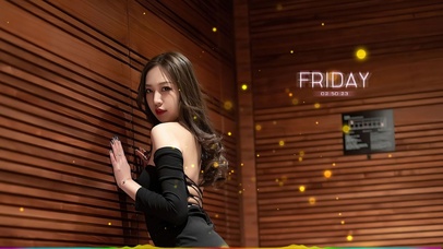 4k性感黑裙美女