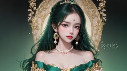 护眼绿小清新少女