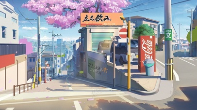 治愈唯美日式樱花街道