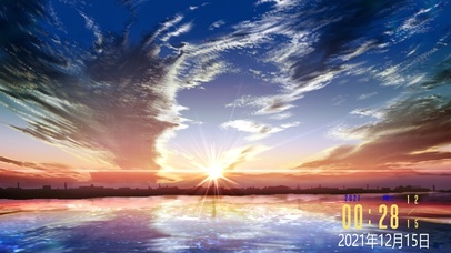 4k唯美治愈仙境夕阳