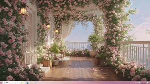 护眼花景树木桌面主题