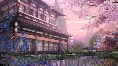 4K唯美古风樱花庭院