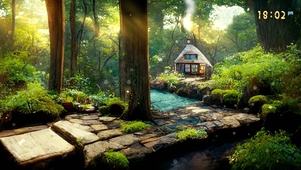 唯美治愈森林小屋