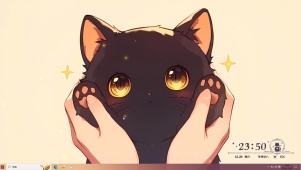 可爱小黑猫