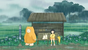 车站躲雨