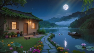 月下小屋