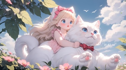 骑着猫咪去春游