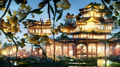 唯美古风桂花阁楼