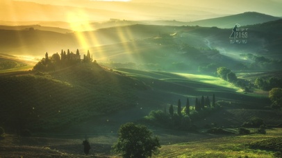 4k 日落晨光青丘小屋