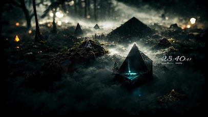 唯美梦幻森林黑塔