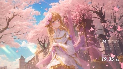 粉红樱花女孩
