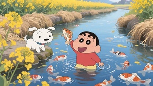 抓鱼的小新