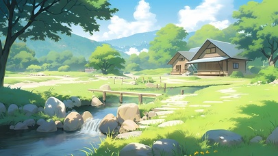 林间小溪悄然流淌