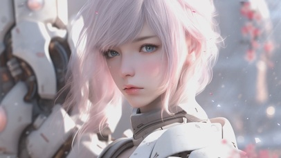 唯美の樱花机甲少女