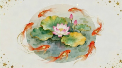 金鲤送福招财自来